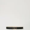 ceinture_rversible_avec_b_0.webp Ceintures*TWINSET Milano Ceinture Réversible Avec Boucle Oval T Bicolore Noir/Blanc « Old White »