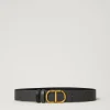 ceinture_rversible_en_cui_0-1.webp Ceintures*TWINSET Milano Ceinture Réversible En Cuir Avec Oval T Bicolore Gris Anthracite/Noir