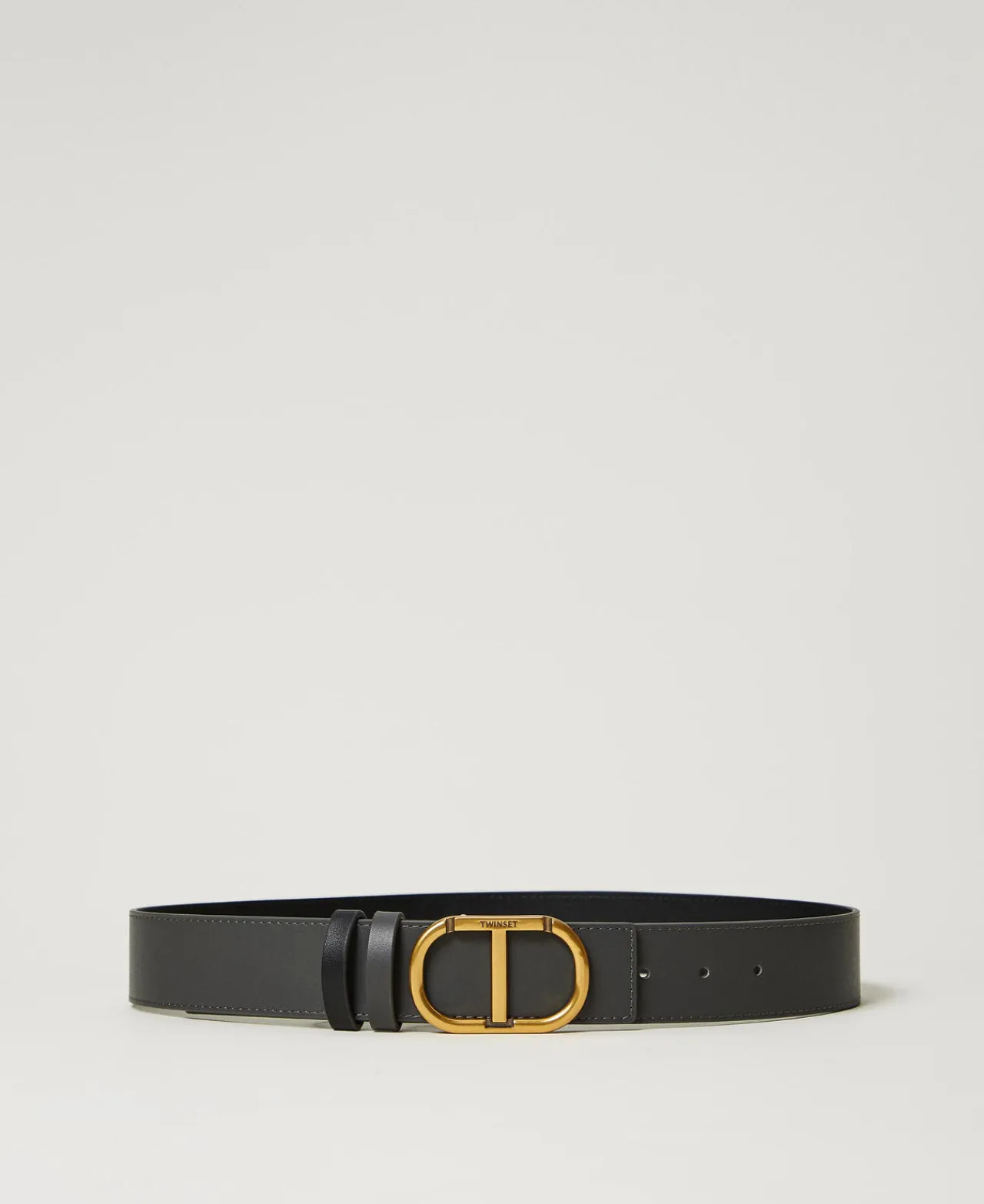 ceinture_rversible_en_cui_0-1.webp Ceintures*TWINSET Milano Ceinture Réversible En Cuir Avec Oval T Bicolore Gris Anthracite/Noir