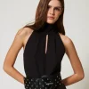 Ceintures*TWINSET Milano Ceinture Taille Haute Avec œillets Noir