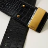 ceinture_taille_haute_ave_2-1.webp Ceintures*TWINSET Milano Ceinture Taille Haute Avec Imprimé Croco Noir