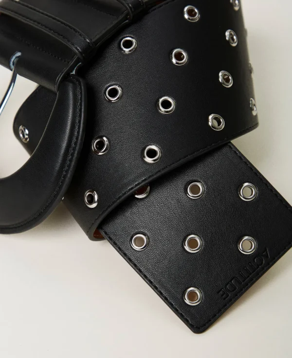 Ceintures*TWINSET Milano Ceinture Taille Haute Avec œillets Noir