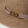 Chapeaux*TWINSET Milano Chapeau En Drap Avec Oval T Beige Foncé