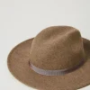 Chapeaux*TWINSET Milano Chapeau En Drap Avec Oval T Beige Foncé