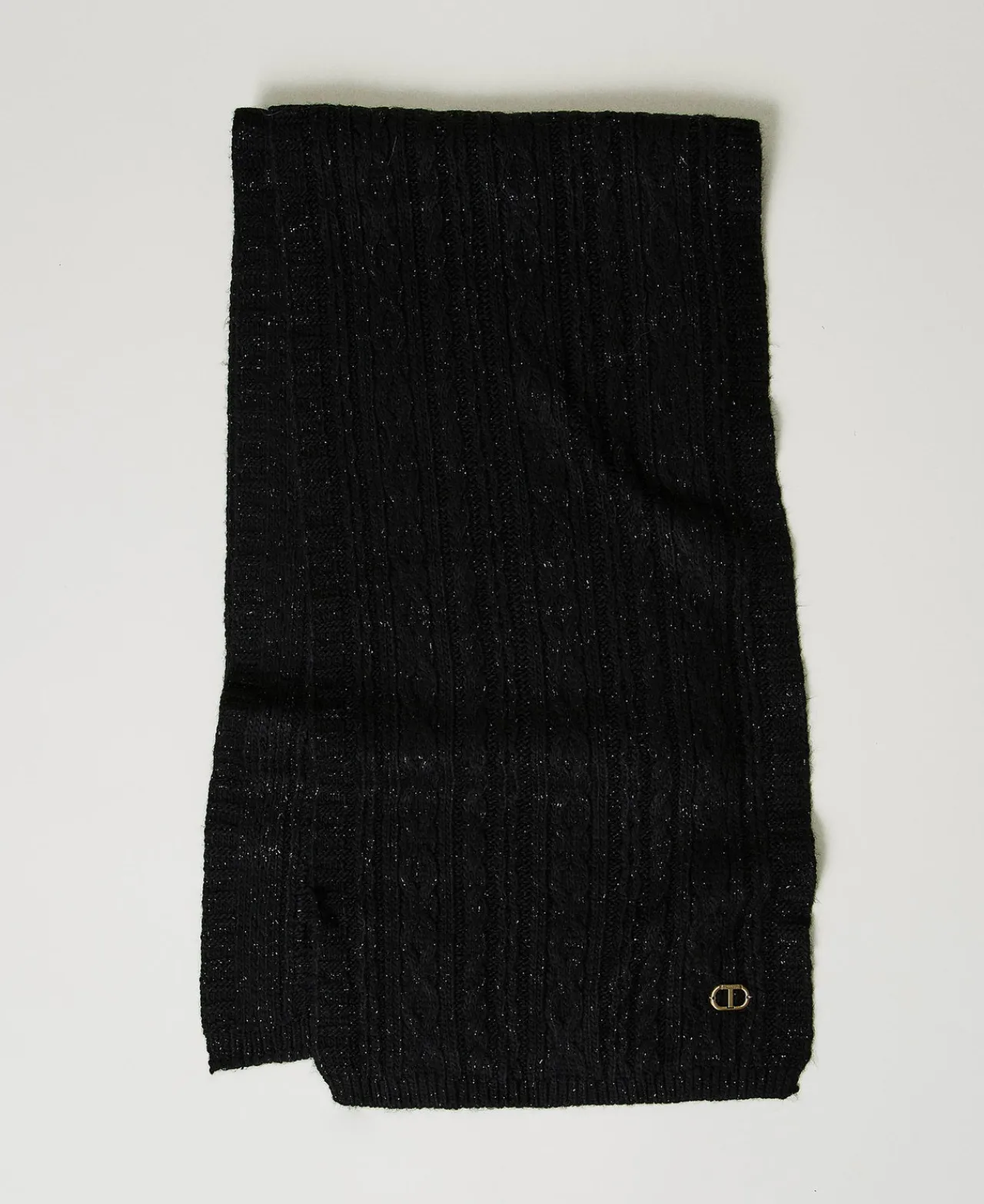 Écharpes*TWINSET Milano Écharpe En Maille Avec Lurex Et Torsades Noir