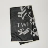 Écharpes*TWINSET Milano Écharpe Jacquard Avec Logo Noir