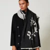 Écharpes*TWINSET Milano Écharpe Jacquard Avec Logo Noir