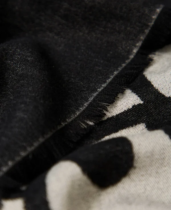 Écharpes*TWINSET Milano Écharpe Jacquard Avec Logo Noir