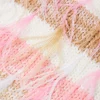 charpe_jacquard_avec_plum_2.webp Écharpes*TWINSET Milano Écharpe Jacquard Avec Plumes Multicolore Rose « Crystal Pink »/Marron « Cinnamon »/Blanc