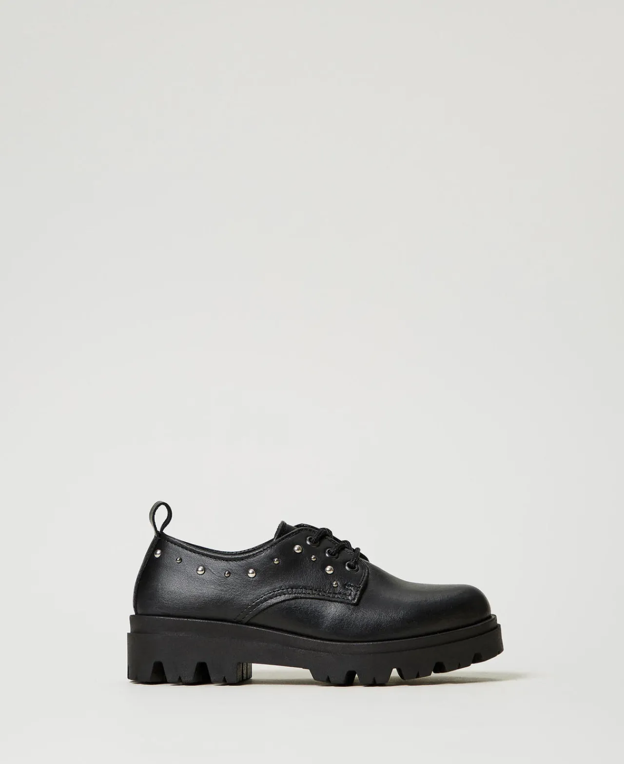 Chaussures*TWINSET Milano Chaussures à Lacets En Cuir Noir