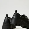 Chaussures*TWINSET Milano Chaussures à Lacets En Cuir Noir