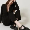 Ballerines Et Mocassins | Chaussures Plates*TWINSET Milano Chaussures Babies Avec Boucles Noir