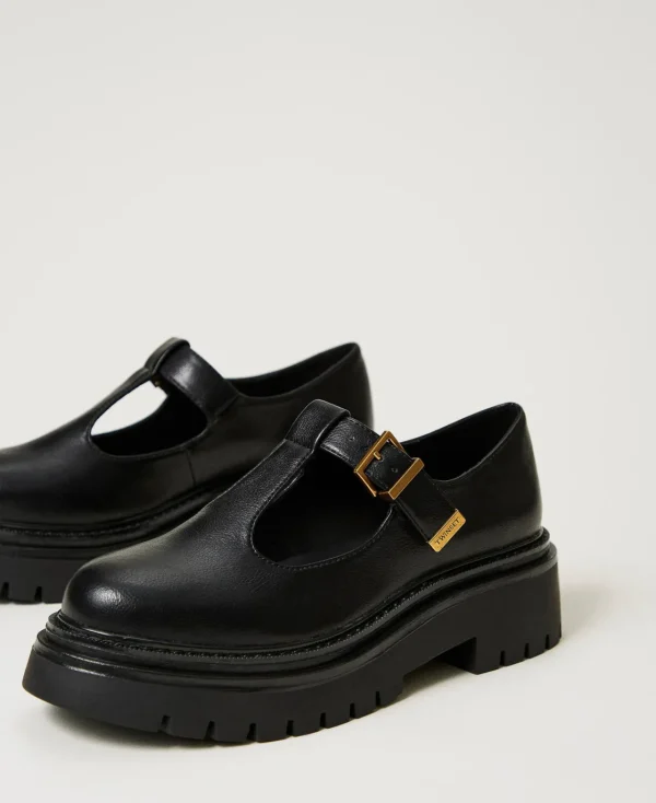 Ballerines Et Mocassins | Chaussures Plates*TWINSET Milano Chaussures Babies Avec Boucles Noir