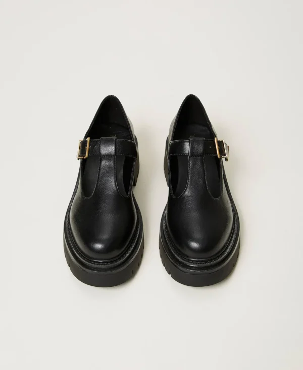 Ballerines Et Mocassins | Chaussures Plates*TWINSET Milano Chaussures Babies Avec Boucles Noir