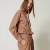 chemise__carreaux_avec_lu_2.webp Blouses Et Chemises*TWINSET Milano Chemise à Carreaux Avec Lurex Marron « Beaver »