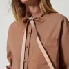 chemise__carreaux_avec_lu_4.webp Blouses Et Chemises*TWINSET Milano Chemise à Carreaux Avec Lurex Marron « Beaver »