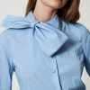 Blouses Et Chemises*TWINSET Milano Chemise En Popeline Avec Nœud Air Blue