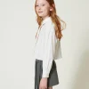 Blouses Et Chemises*TWINSET Milano Chemise En Popeline Avec Cravate Off White
