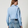 Blouses Et Chemises*TWINSET Milano Chemise En Popeline Avec Nœud Air Blue