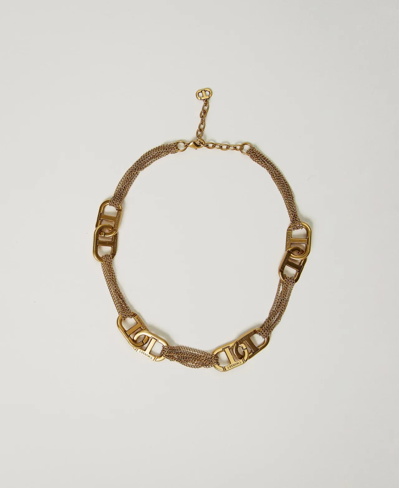 collier_rasducou_avec_ova_0.webp Bijoux*TWINSET Milano Collier Ras-du-cou Avec Oval T Laiton Clair