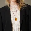 Bijoux*TWINSET Milano Collier Réglable Avec Pierres Pendantes Jaune Ocre