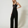 combinaison_en_satin_et_d_2.webp Combinaisons | Robes De Cérémonie*TWINSET Milano Combinaison En Satin Et Drap Avec Sequins Noir