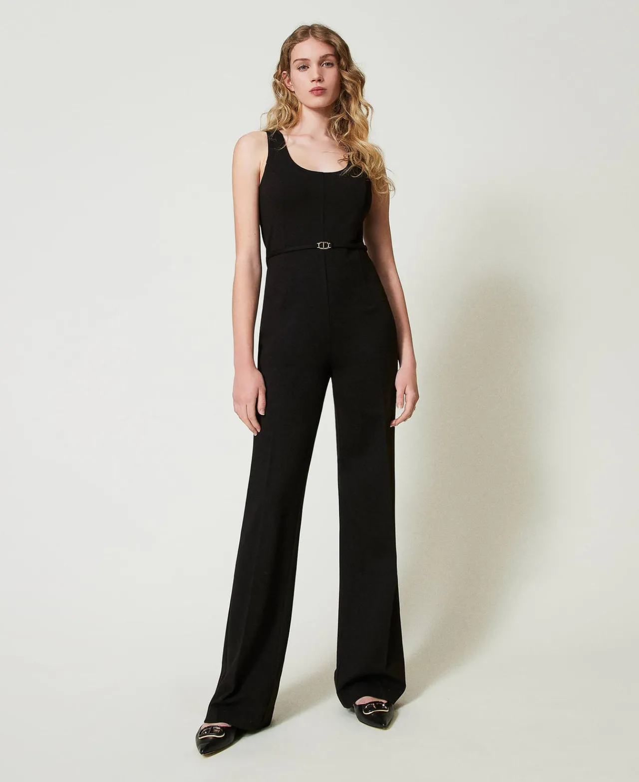 Combinaisons | Robes De Cérémonie*TWINSET Milano Combinaison évasée Avec Bride Oval T Noir