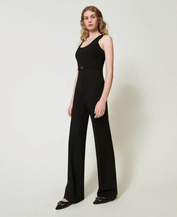 Combinaisons | Robes De Cérémonie*TWINSET Milano Combinaison évasée Avec Bride Oval T Noir