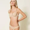 Sous-Vêtements Et Vêtements De Nuit*TWINSET Milano Culotte Brésilienne Avec Nœud Rose Skin