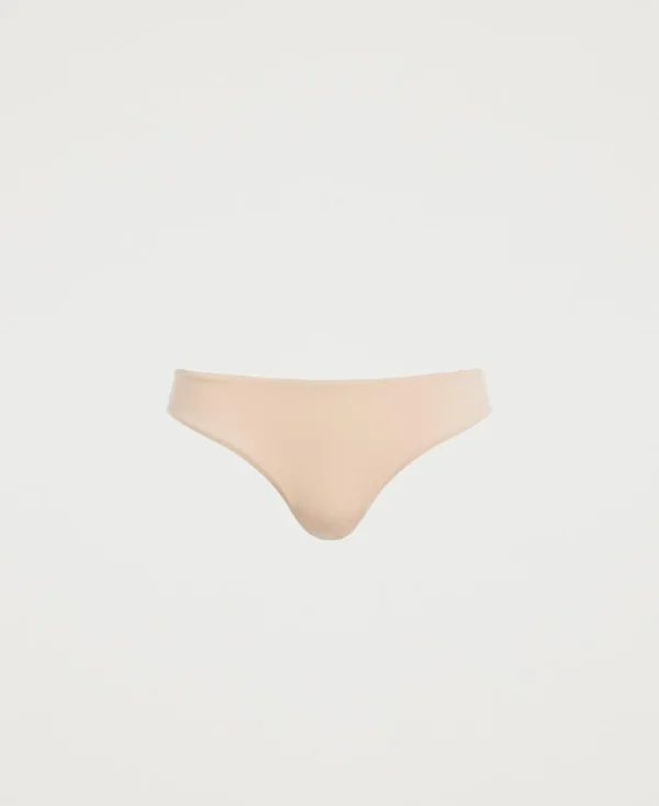 Sous-Vêtements Et Vêtements De Nuit*TWINSET Milano Culotte Brésilienne Avec Nœud Rose Skin