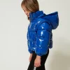 doudoune_brillante_avec_l_2.webp Blousons Et Manteaux*TWINSET Milano Doudoune Brillante Avec Logo Brodé Bleu « Surf »