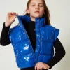 doudoune_brillante_avec_l_5.webp Blousons Et Manteaux*TWINSET Milano Doudoune Brillante Avec Logo Brodé Bleu « Surf »