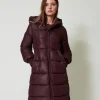 Blousons Et Doudounes*TWINSET Milano Doudoune Longue Avec Capuche Potent Purple