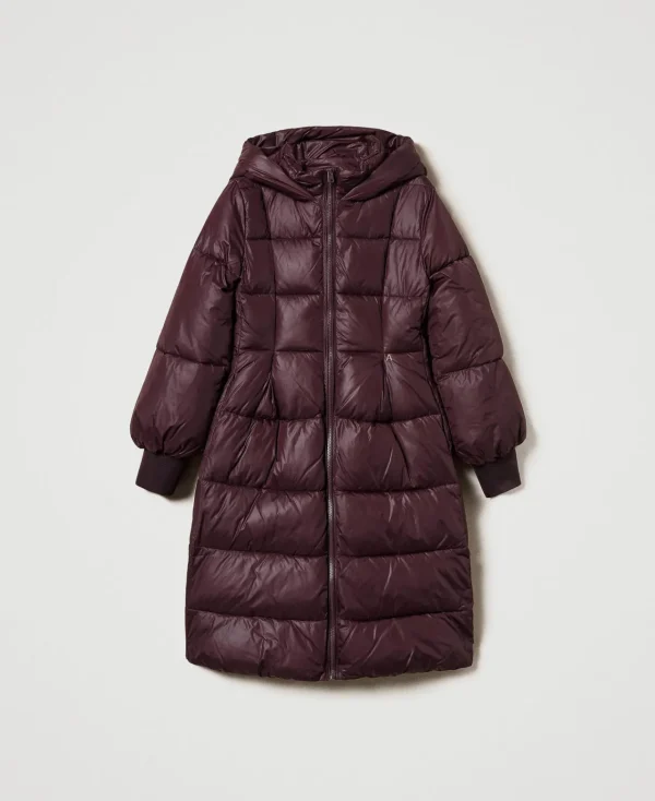 Blousons Et Doudounes*TWINSET Milano Doudoune Longue Avec Capuche Potent Purple