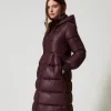 Blousons Et Doudounes*TWINSET Milano Doudoune Longue Avec Capuche Potent Purple
