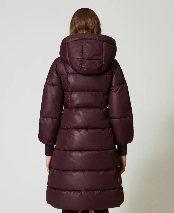 Blousons Et Doudounes*TWINSET Milano Doudoune Longue Avec Capuche Potent Purple
