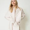 Blousons Et Doudounes*TWINSET Milano Doudoune Matelassée Avec Oval T Blanc « Old White »