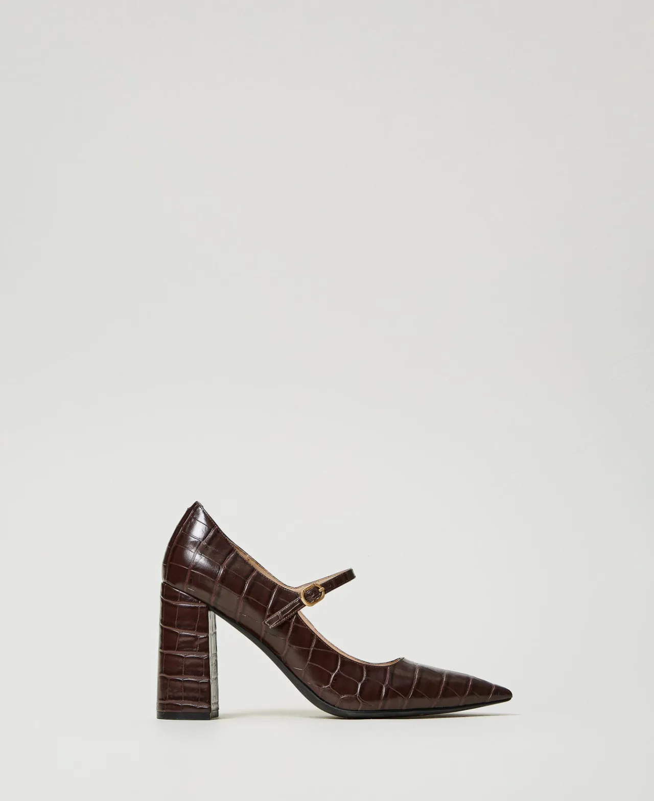 Chaussures À Talons | Escarpins Et Sandales*TWINSET Milano Escarpins Avec Imprimé Croco Coffee Chocolate