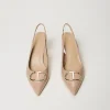 Chaussures À Talons | Escarpins Et Sandales*TWINSET Milano Escarpins Slingbacks Vernis Marron « Iced Coffee »