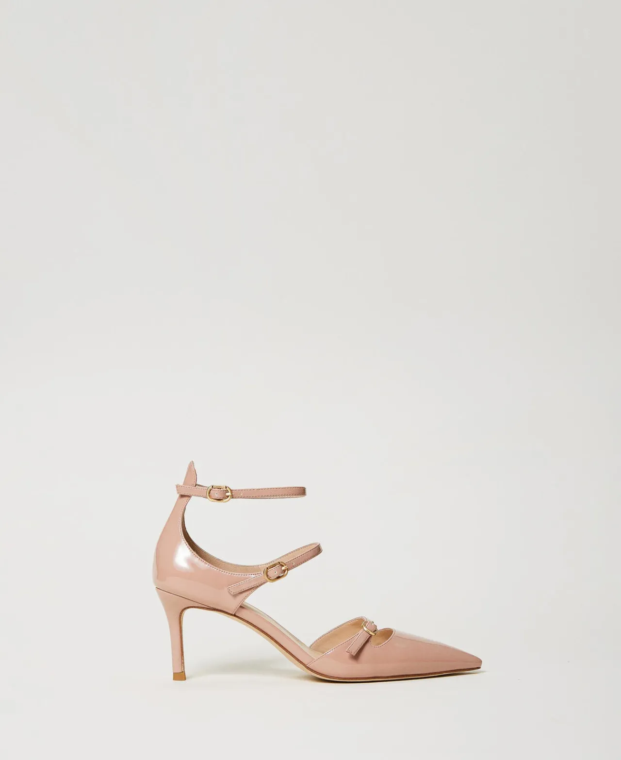 Chaussures À Talons | Escarpins Et Sandales*TWINSET Milano Escarpins Vernis Avec Brides Les Beiges