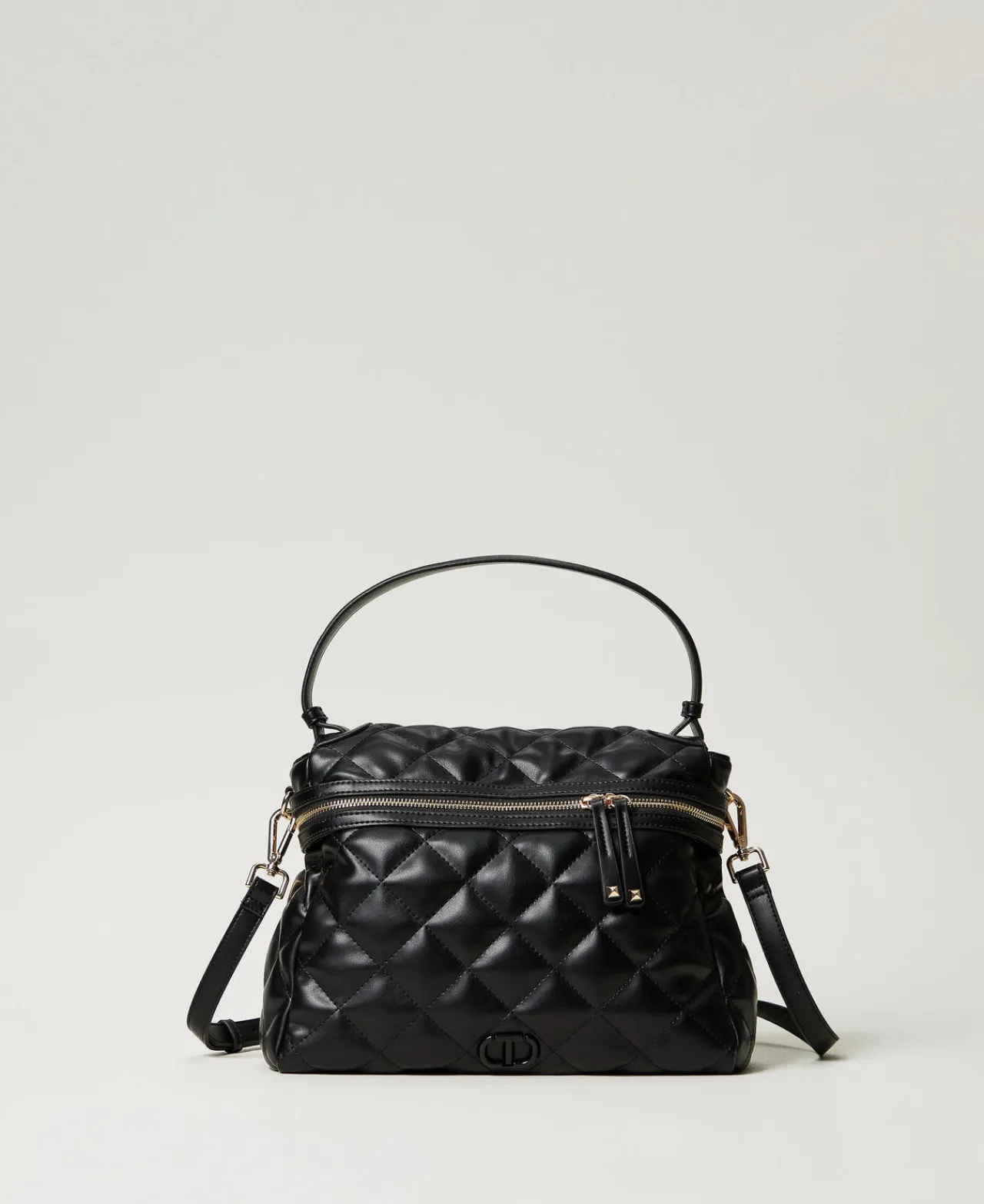 Sacs Porté Épaule | Sacs À Bandoulière*TWINSET Milano Grand Sac à Main «Cécile» Matelassé Noir