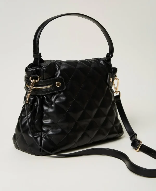 Sacs Porté Épaule | Sacs À Bandoulière*TWINSET Milano Grand Sac à Main «Cécile» Matelassé Noir