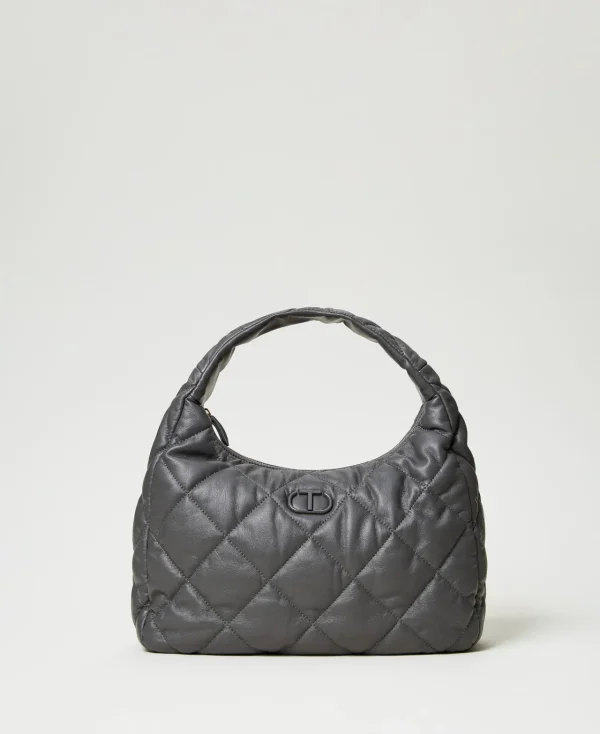 Besaces | Sacs Porté Épaule*TWINSET Milano Grande Besace Matelassée Et Rembourrée Grey Stone