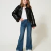 Pantalons Et Jeans*TWINSET Milano Jean Pattes D’éléphant Avec Cinq Poches Denim Mid Blue