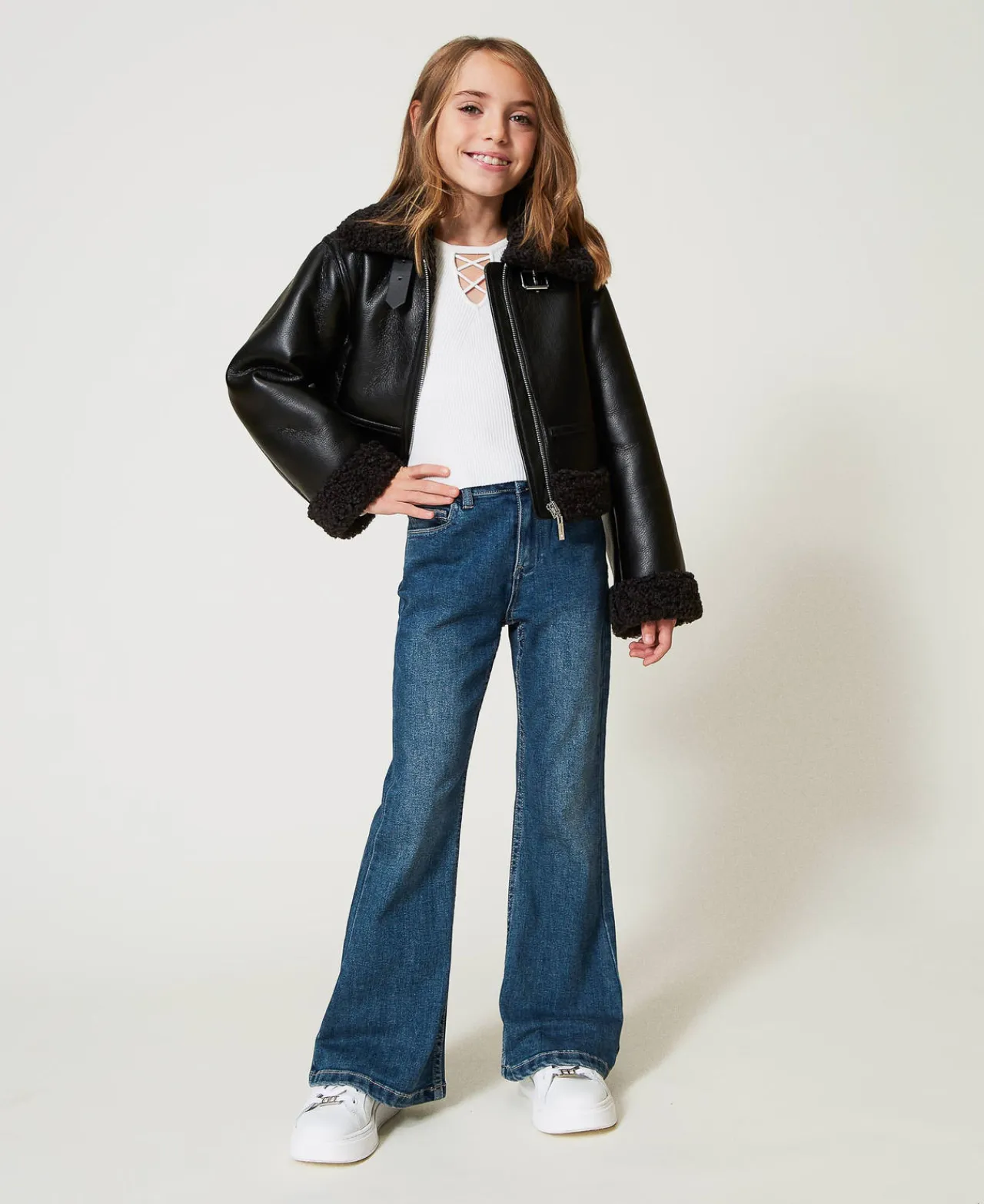 Pantalons Et Jeans*TWINSET Milano Jean Pattes D’éléphant Avec Cinq Poches Denim Mid Blue