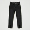 Pantalons Et Jeans*TWINSET Milano Jean Skinny Avec Fentes Denim Noir Usé