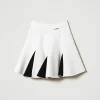 jupe_en_scuba_bicolore_1.webp Jupes*TWINSET Milano Jupe En Scuba Bicolore Bicolore Blanc Cassé / Noir