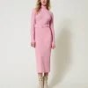 Jupes*TWINSET Milano Jupe En Scuba Jacquard Rose « Prism Pink »