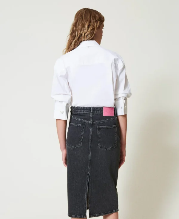 jupe_milongue_en_jean_ave_3-1.webp Jupes*TWINSET Milano Jupe Mi-longue En Jean Avec Strass Denim Noir