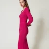 jupe_milongue_en_maille_c_2.webp Jupes*TWINSET Milano Jupe Mi-longue En Maille Côtelée Super Pink